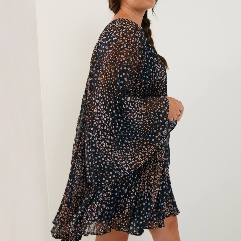 Anthropologie Toulon Pleated Mini Dress - Picture 3 of 7